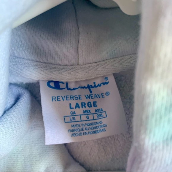 Champion Hoodie | Tie Dye | Size Large | Sweatshirt - Picture 4 of 9